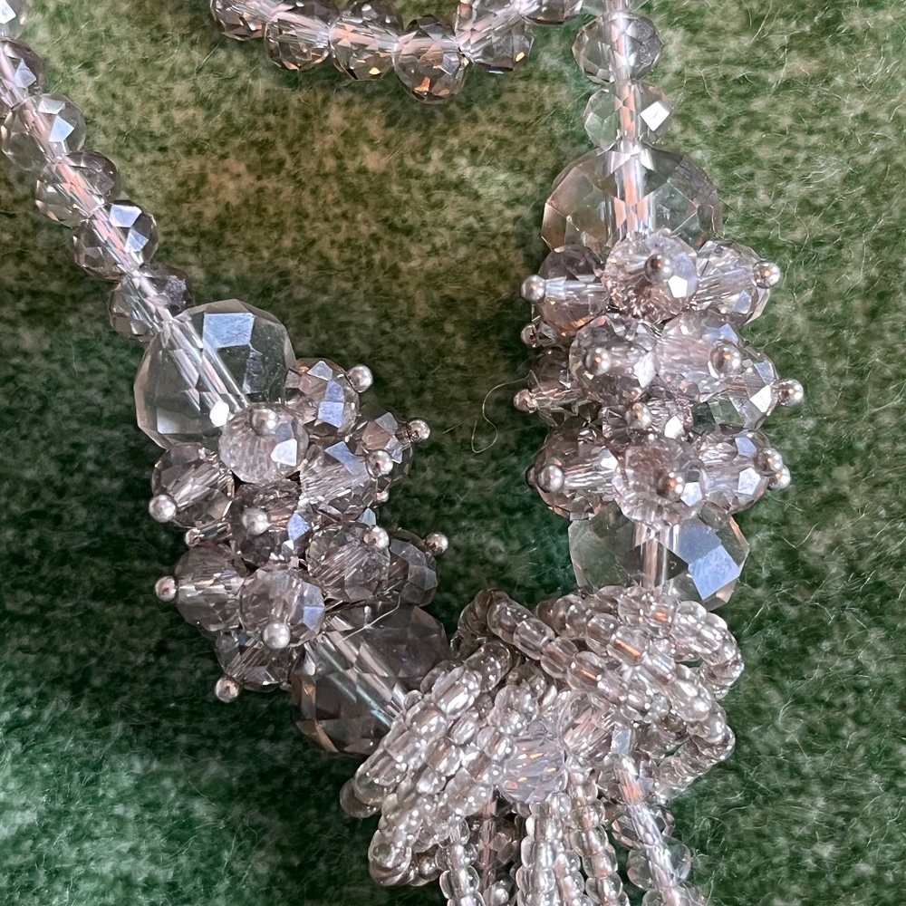 Crystal strand necklace